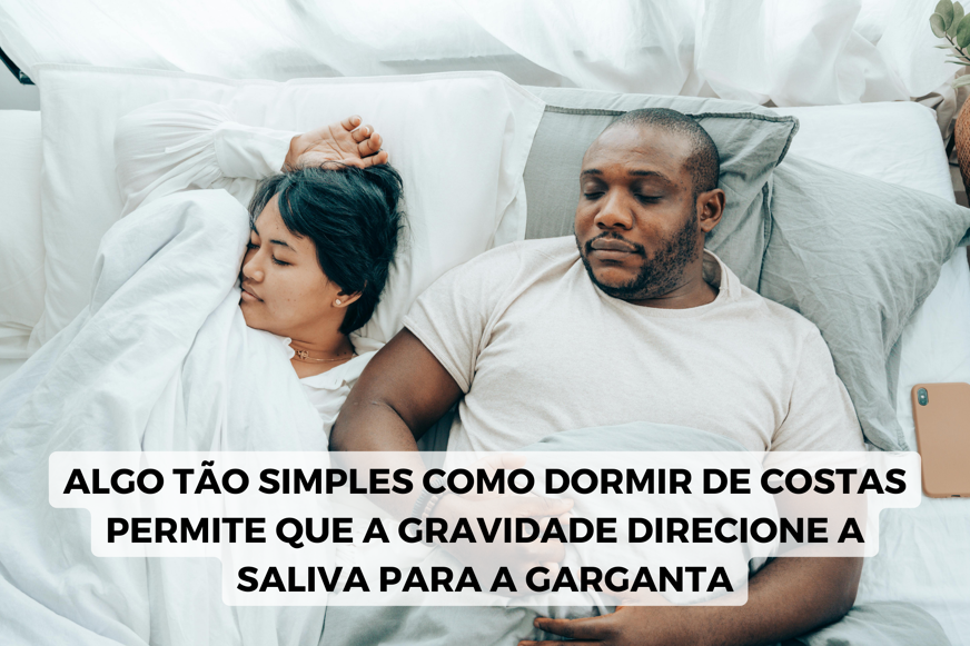 dormir de costas para não babar